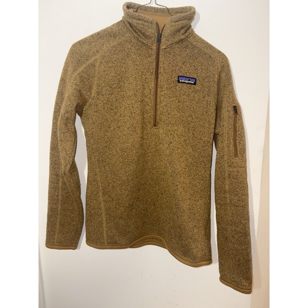 Patagonia Brown Marled Better Sweater 1/4-Zip fleece pullover Sz Small